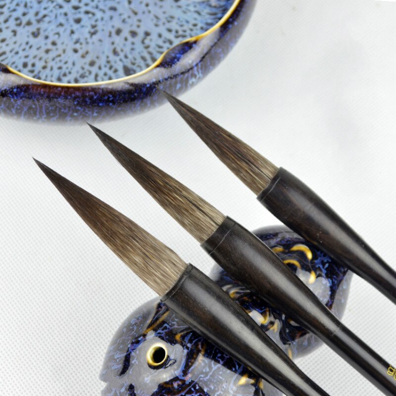 3 pz/set Mouse Baffo Pittura Cinese Pennelli Prer Calligrafia Penna di Calligrafia Cinese di Alta Qualità Pennello Huzhou PenTinta Cina