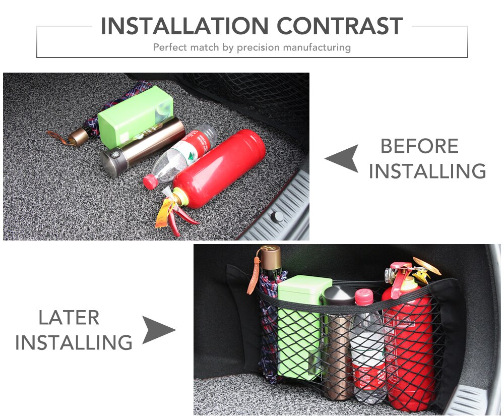 50X 25 Cm Kofferbak Bagagenet Voor Volkswagen Vw Polo Passat B5 B6 Cc Golf 4 5 6 Touran bora Tiguan Peugeot 307 206 308 407