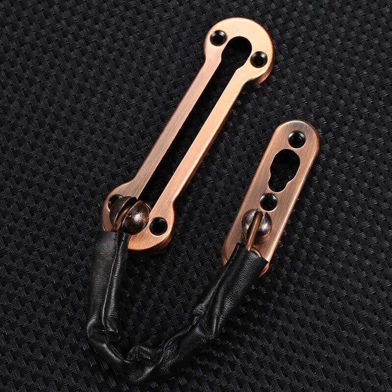 Rvs Veiligheid Guard Chain Bolt Sloten Veiligheid Slide Bolt Kettingslot Guard Kast Klink Anti-Diefstal Deur Met schroeven: 4