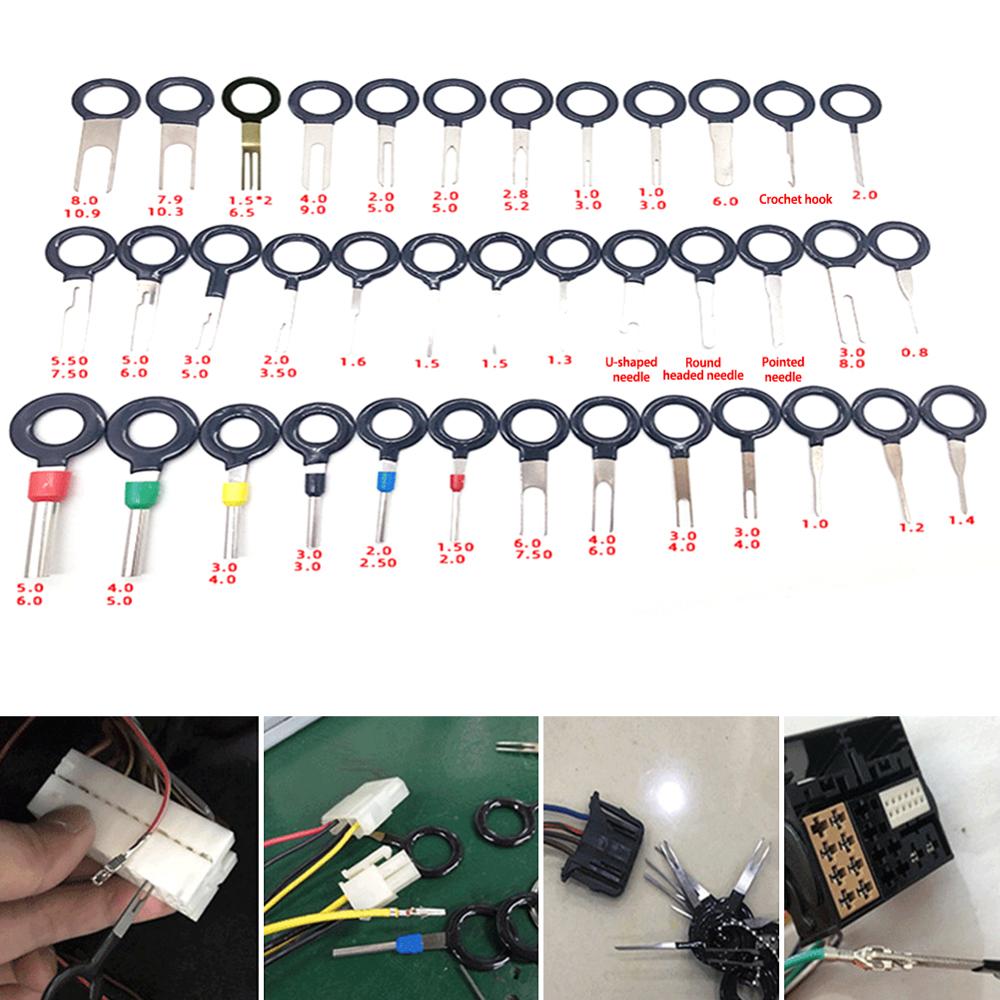 59pcs Car Terminal Removal Tool Wire Plug Connector Extractor Puller Release Pin Extractor Kit For CarPlug Repair Tools