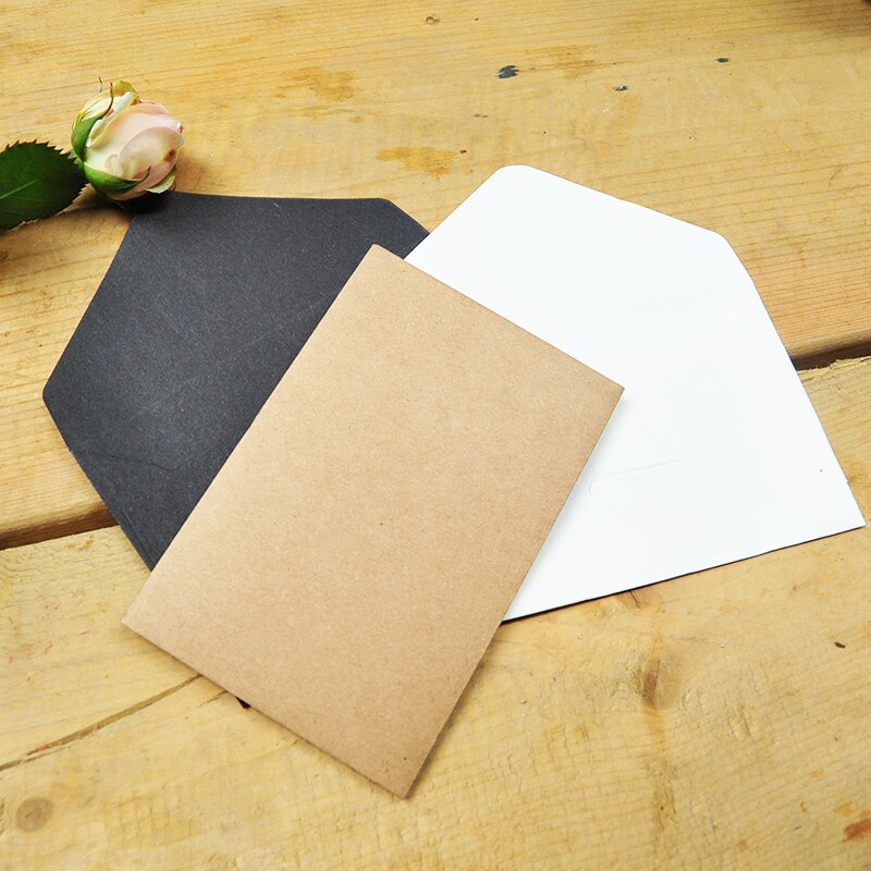 (10 pieces/lot) 6.7*10.5cm Beautiful Small Small Message Storage Kraft Paper Envelope