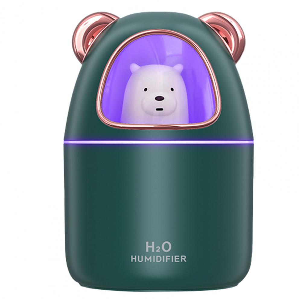 Atrakcyjny nawilżacz biurkowy o dużej gęstości wodoodporny pierścień wyciszający 4 kolory ciężki nawilżacz USB:  ciemny  zielony