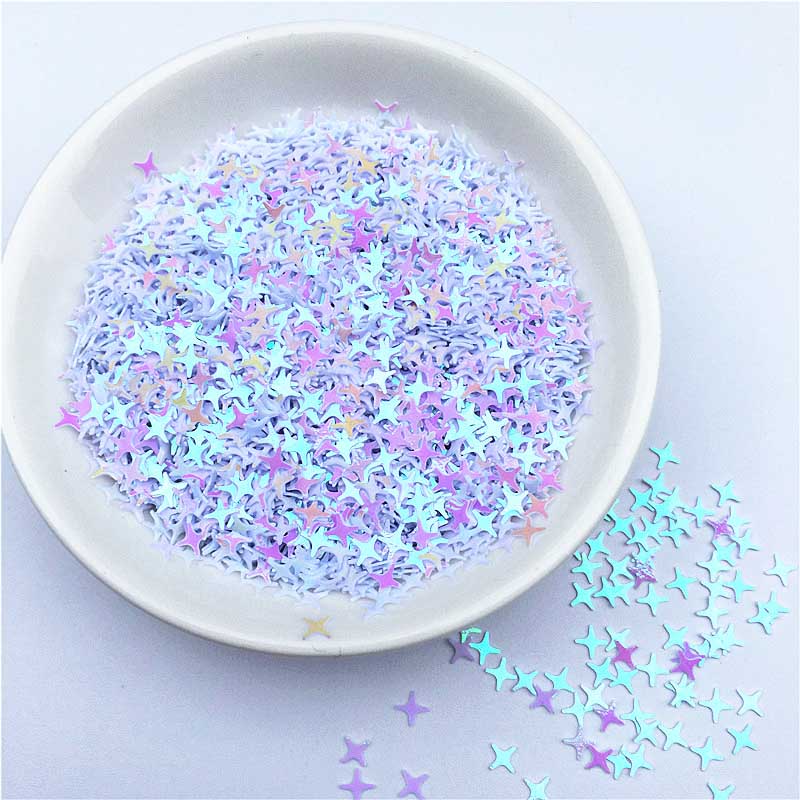 4 mm vierpuntige ster kruis ster pailletten pvc kristal modder flitsende nagels schoonheid make-up kralen bruiloft feest gooien confetti  jj350