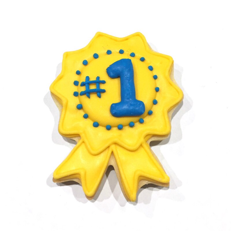 Keniao medalje udstikker til fars dag  - 8.2 x 7 cm -  kiks / fondant / wienerbrød / brød udstikker - rustfrit stål