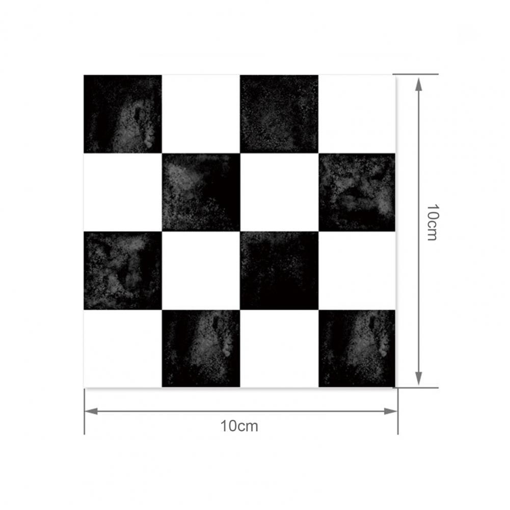 10Pcs 3D Mosaic Tile Stickers Strong Stickness Easy Clean Removable Square Wall Decal DIY 3D Waterproof Self-adhesive Tile Decal