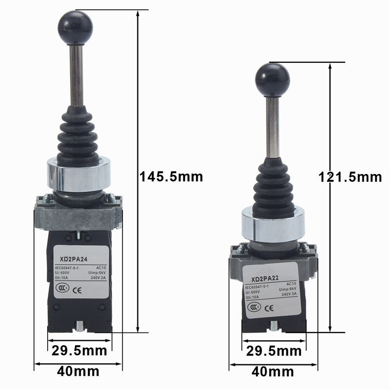 2NO 2 Position Latch XD2-PA12 PA14 rocker joystick controller spring return Rotary Cross Switches reset PA22 PA24 4NO 4 Position