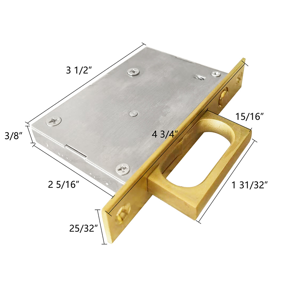 Youthua Pocket Deur Edge Pull Met Push Automatische Schuifdeur Pull Hardware Gold Flush Verborgen Handvat: Champagne