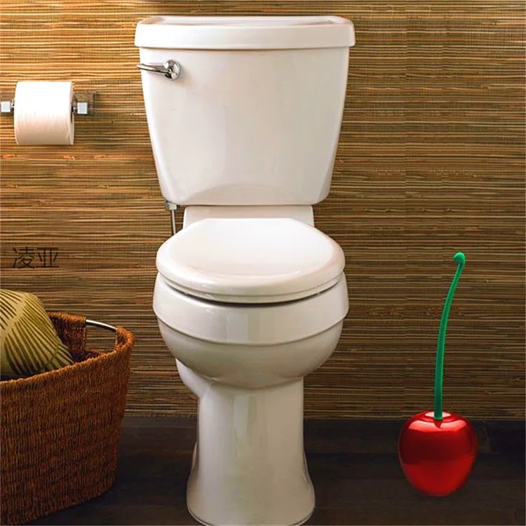 Dejlig kirsebærformet toiletbørste toiletbørste & holder sæt mooie cherry vorm toilet borstel