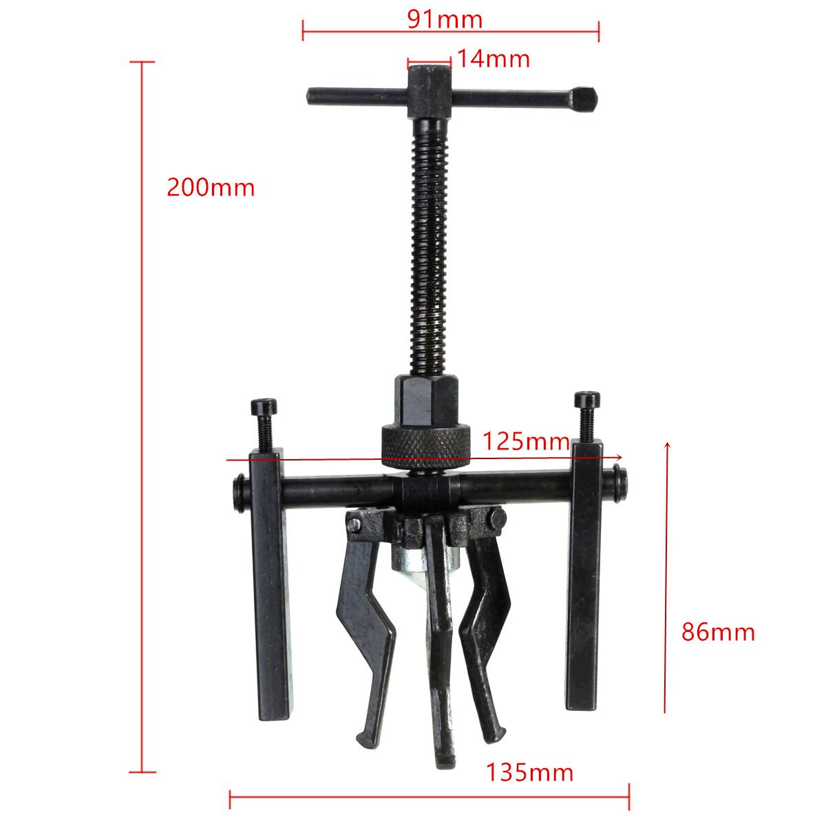 Heavy 3 Jaw Pilots Inner Bearing Puller For 12~38mm bearings