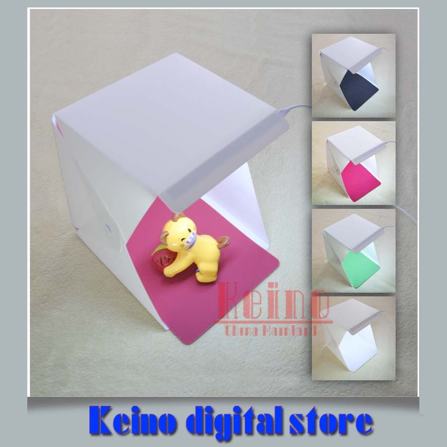 Mini Folding Studio Diffuse softbox Met led foto verlichting Zwart Wit Groen rode Achtergrond Fotostudio Accessoires