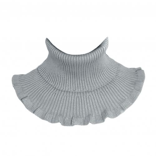 Collier à col roulé pour femme, couleur unie, écharpe tricotée respirante, guêtre de cou: Grey