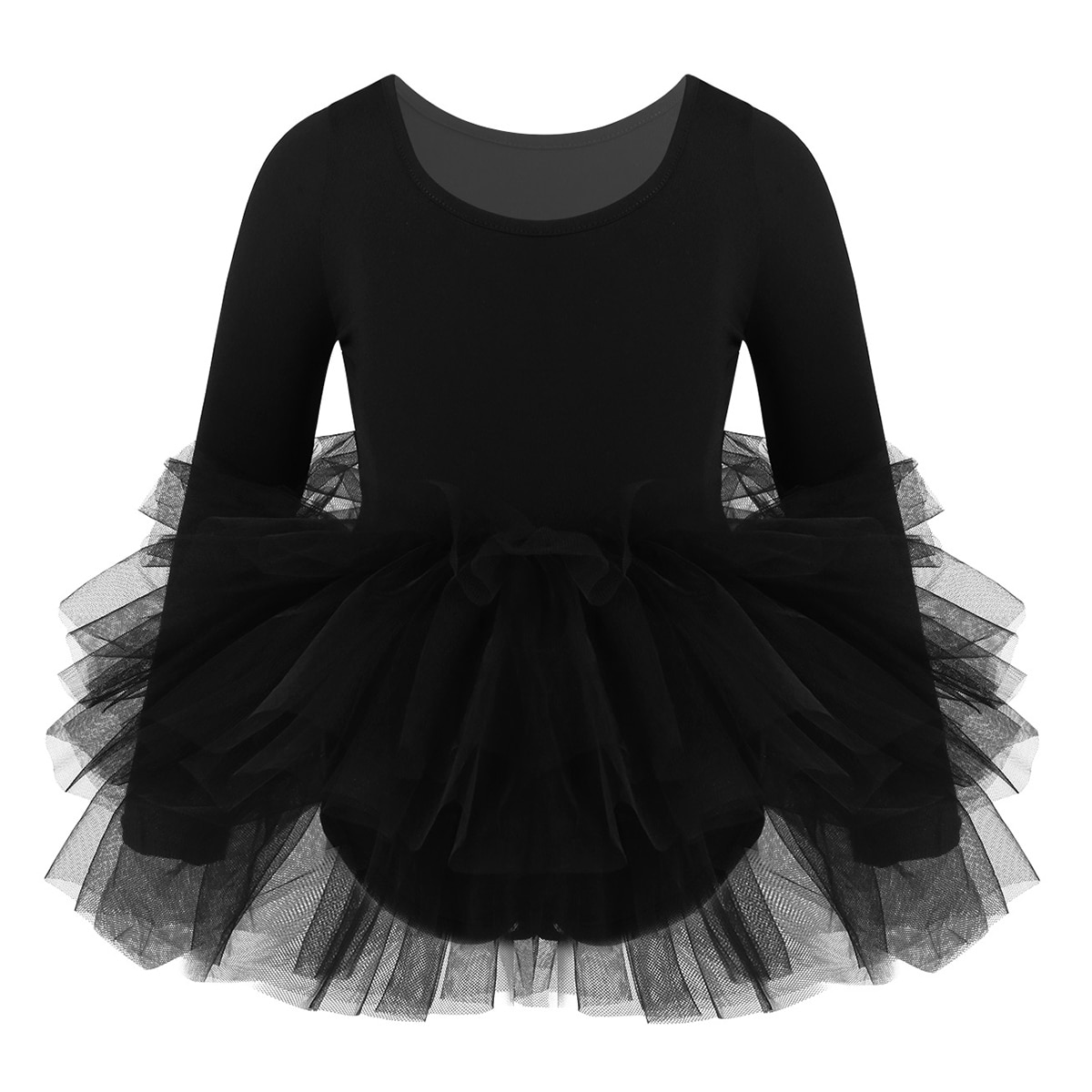 freundlicher Mädchen Ballett Trikot Ballettröckchen tanzen Kleid Halloween Art Leistung Kleidung Herbst Ballerina lyrisch ÜSpund Felsen: Schwarz / XS