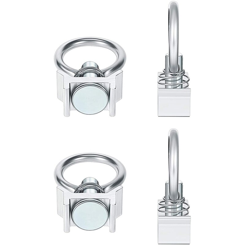 Single Stud Fitting L Track 4,000LB Capacity with Round Ring Keeper Cargo Control for Track Logistic Installation