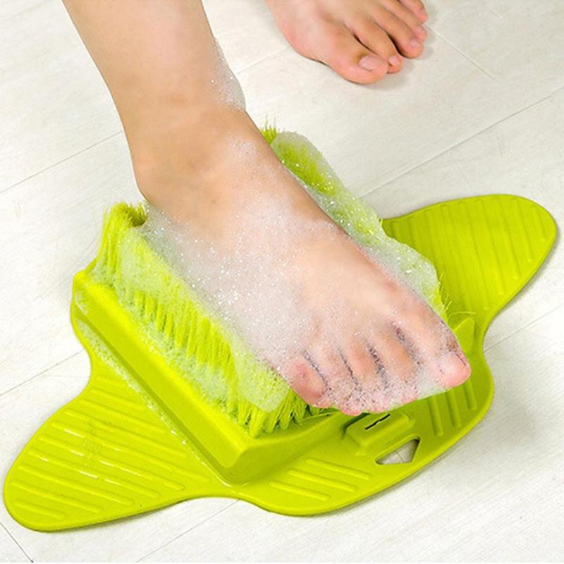 Plast bad dusj fot børste skrubber badesko føtter massasje tøfler børste skrubb eksfolierende spa dusj fjern død hud