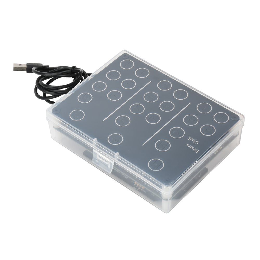 LED Display Binary Clock Electronic Clock DIY kit DC 5V Electronic Welding DIY Parts USB interface