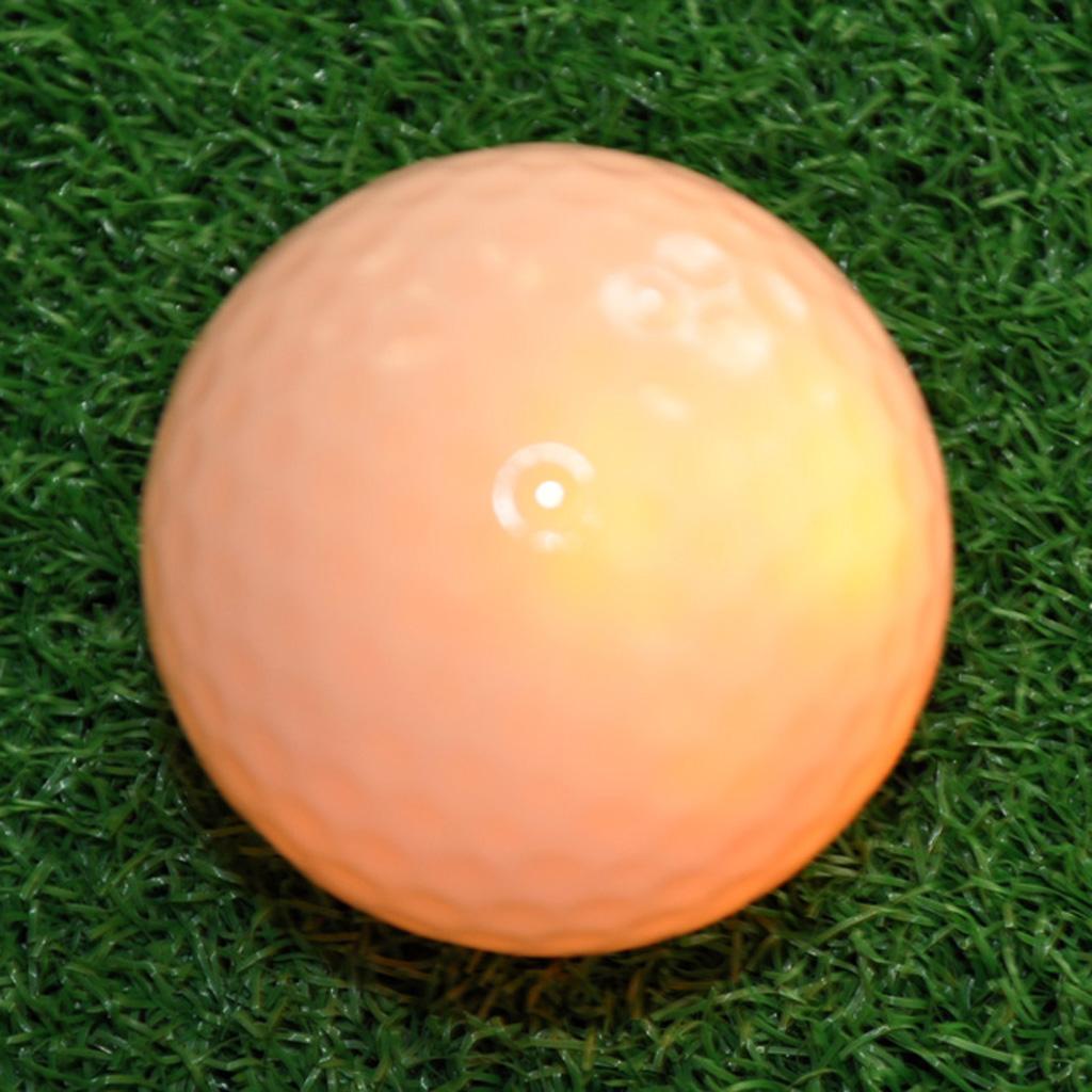 Pelota de Golf con luz LED que brilla en la oscuridad, pelota de competición de tamaño oficial, 6 colores, 1 unidad: Yellow