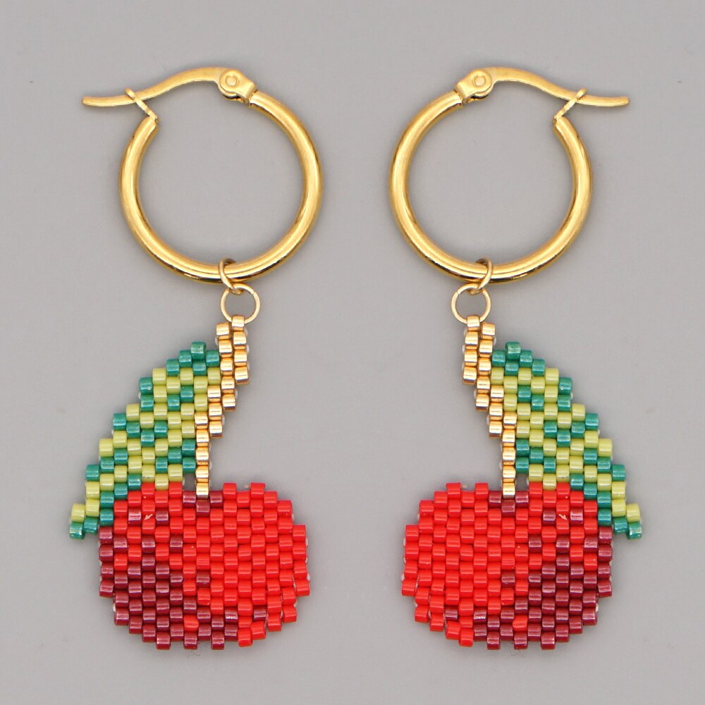 Go2boho Miyuki Beaded Earrings Pink Flamingo Hanging Earrings for Women Jewelry Femme Eardrop Accessorie Pendientes: MI-E210006A
