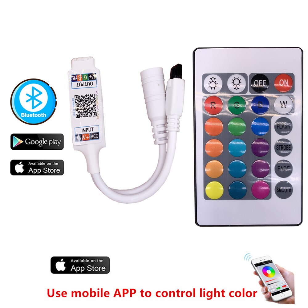 44 schlüssel 24 Tasten 17Schlüssel LED RGB Regler DC12V IR / RF Fernbedienung Regler für SMD 3528 5050 RGB LED Streifen Lichter: Weiß Bluetooth 24k