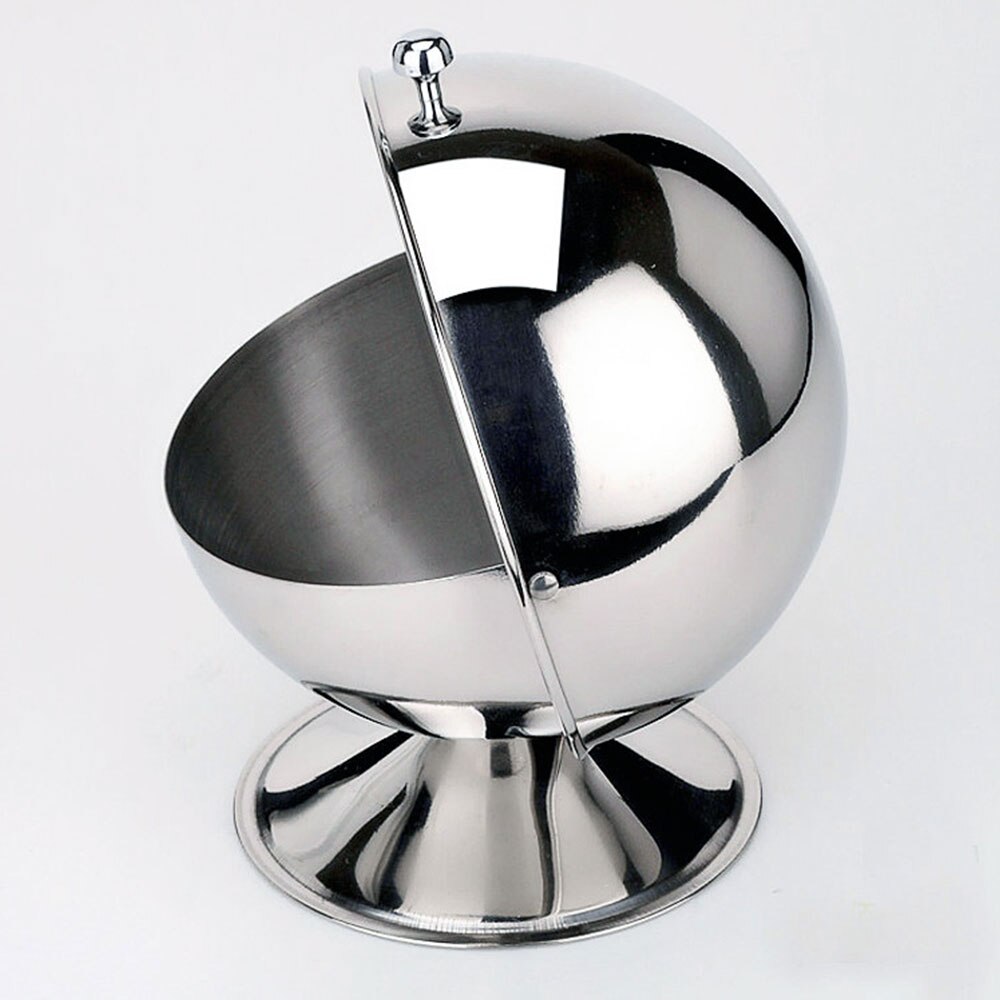 Edelstahl Sphärische Zucker Lagerung Krug kippen Gewürz Potcube Zucker Tasse Zucker Topf Heimat reversibel Lagerung Panzer Zucker Schüssel