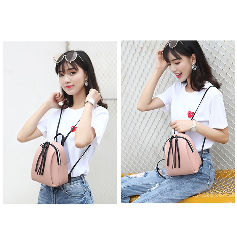 Mini Backpack Crossbody Bag For Teenage Girl PU leather Women Shoulder Phone Purse Female Backpack