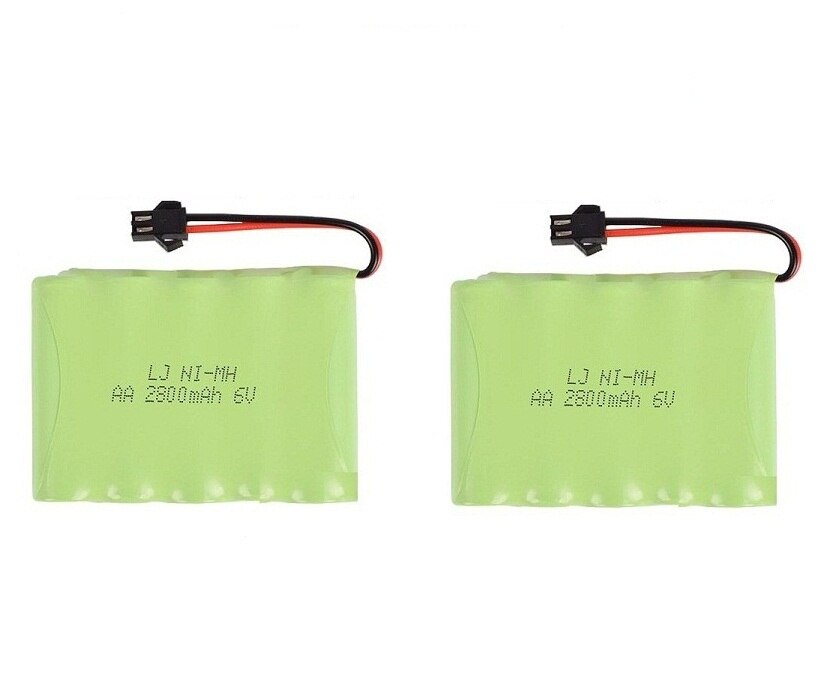 YUKALA 6V 2800mAh Ni-MH AA batterie avec chargeur pour camion RC/voiture RC/bateau RC/réservoir RC SM/JST/TAMIYA prise 6 v 2800 mah