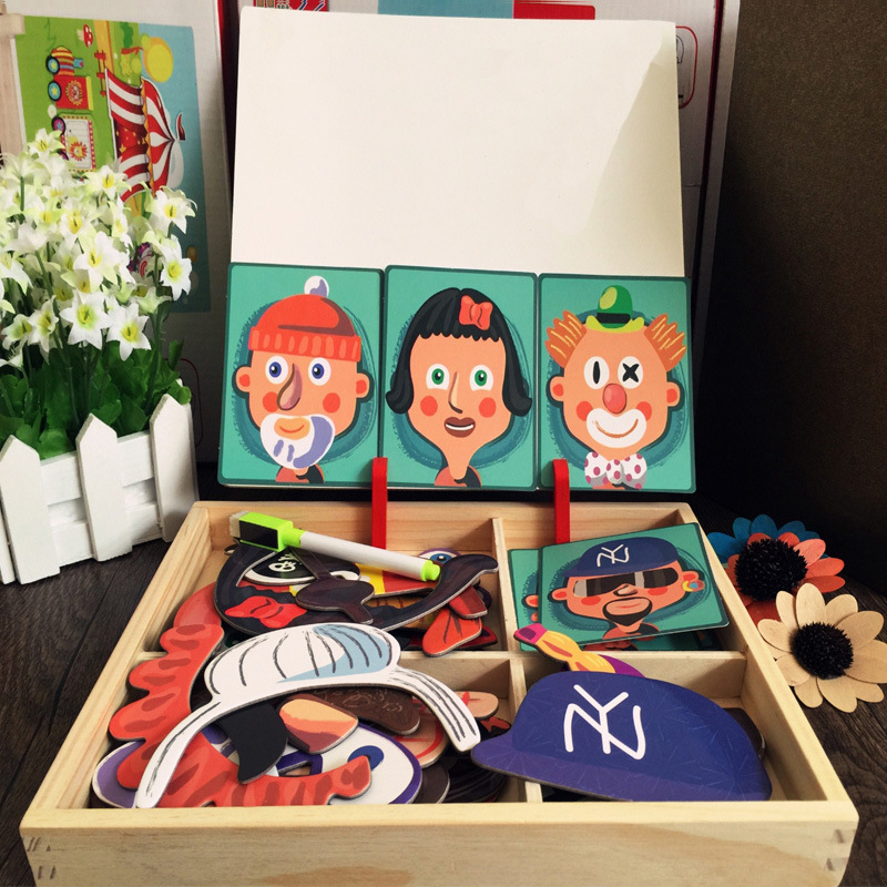 Diversifizierung Cartoon Holz 3D Puzzle Spielzeug für Kinder Pädagogisches Zeichen/Transport/Circu/BuildingToy