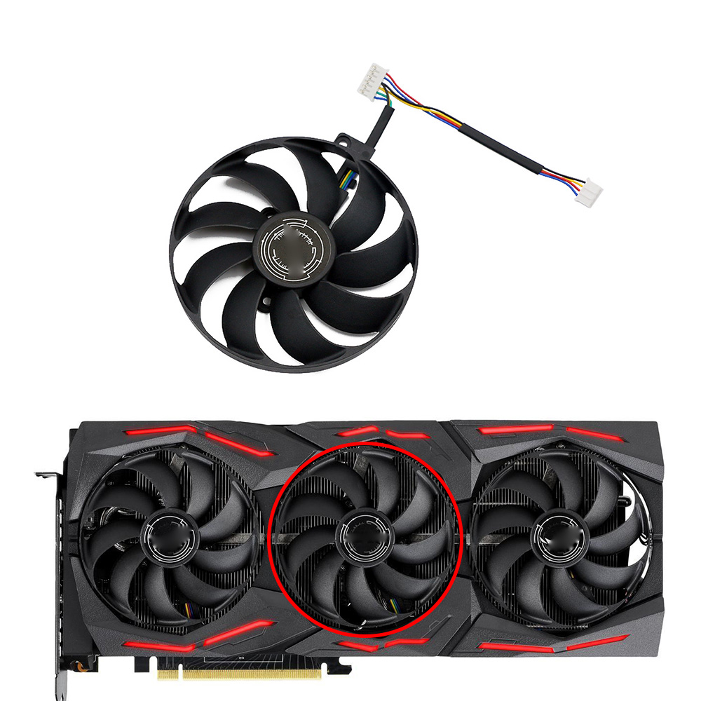 T129215SU 7Pin GPU Card Cooler Fans For ASUS ROG STRIX-GeForce RTX 2070 2080 SUPER Ti GAMING RTX2080 RTX2080Ti Fan: Gold