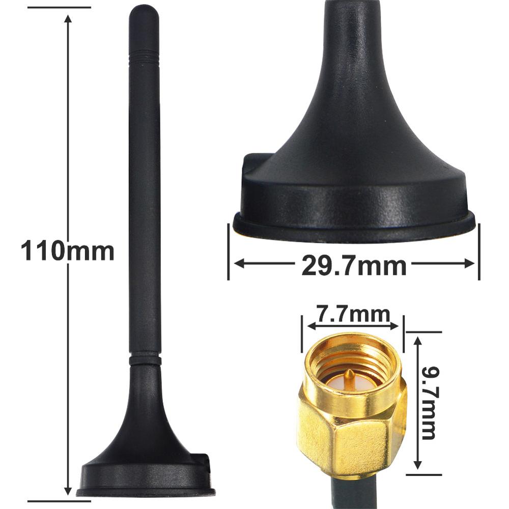 2.4 グラムアンテナ 3dbi sma 男性エアリアル 2.4 ghz 無線 lan アンテナ zipbee nickeplated 磁気ベース