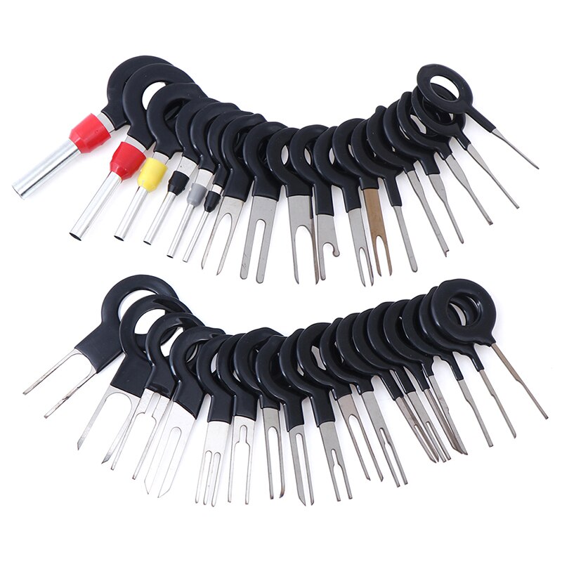 Auto Plug Printplaat Kabelboom Terminal Extractie Pick Connector Gedemonteerd Pin Terug Naald Verwijder Tool Kit