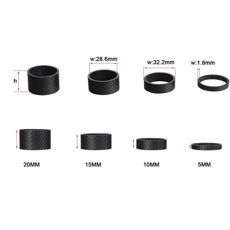 3K Road MTB E-Bike Radfahren Carbon Headset Spacer 1-1/8 "in 5mm/10mm/15mm/20mm Fahrrad Gabel Headsets Radfahren