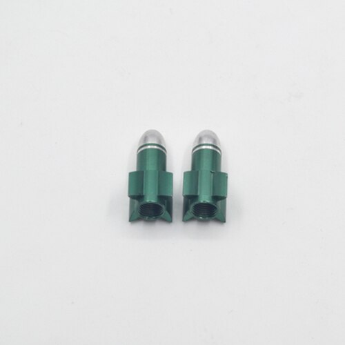 2Pcs/ Set Fouriers Bicycle valve cap VL-PE006 Bike Both USA & Presta valve cap Alloy 6061-T6 Bike valve cap Accessories: Bianchi green