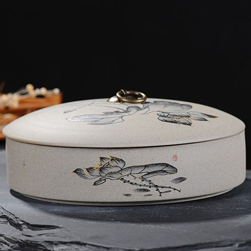 Tea Cake Jar Tea Jar Coarse Pottery Jar Ceramic Cans Seal Cans Laminated Tank Been Nuts Tank Spices Storage Tank Bean Cans: heyundanceng