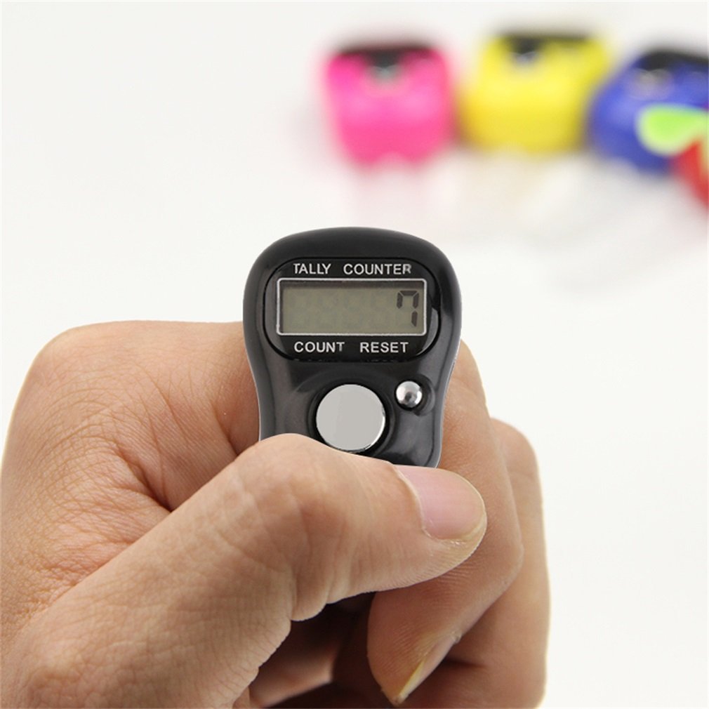 Mini draagbare 5-- cijferige lcd elektronische digitale golf sport universele vinger handbediende ringteller