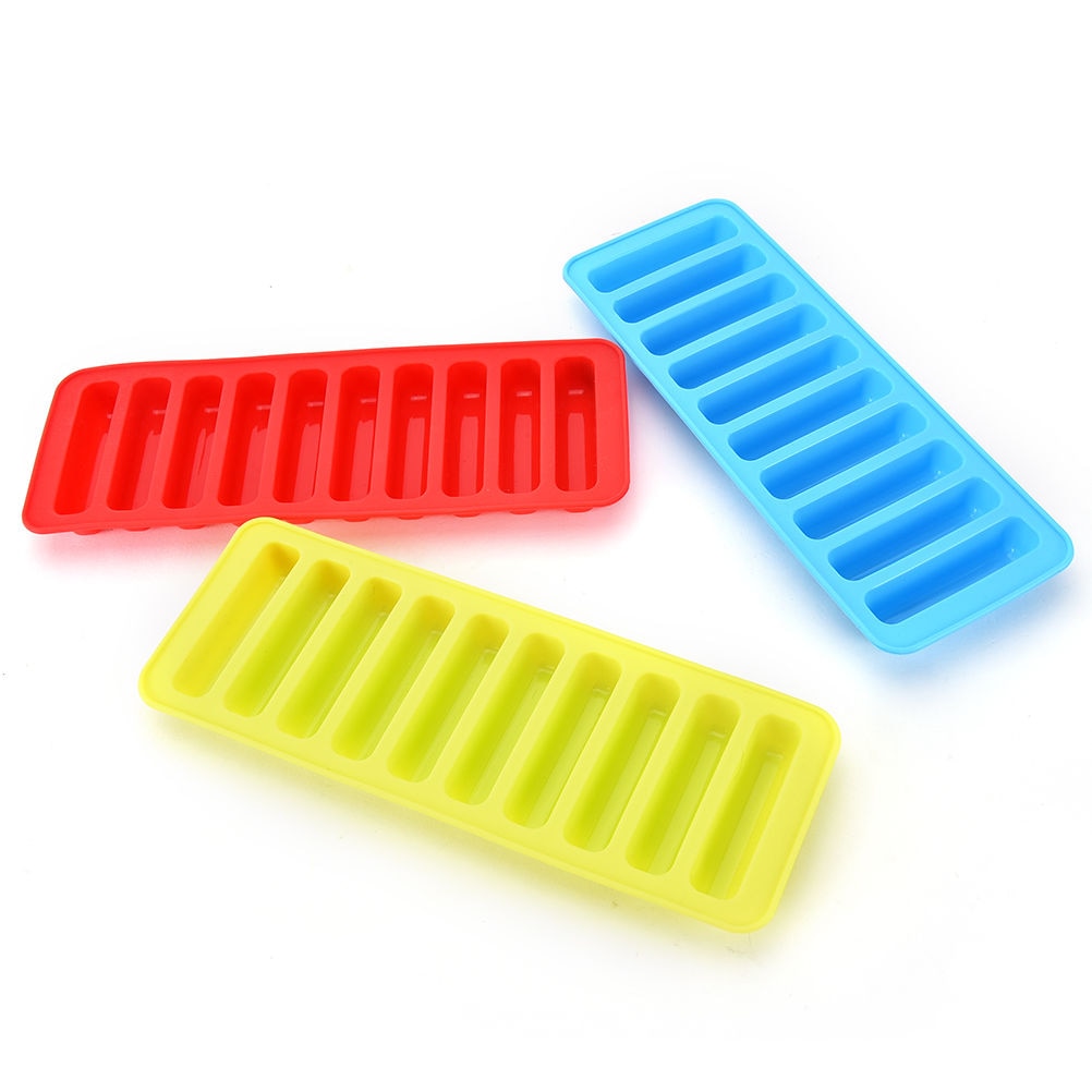 Herbruikbare Cilinder 10 Silicone Ice Cube Tray Mold Freeze Ice Mould Voor Water Fles Pudding Jelly Chocolade Cookies Mold Maker