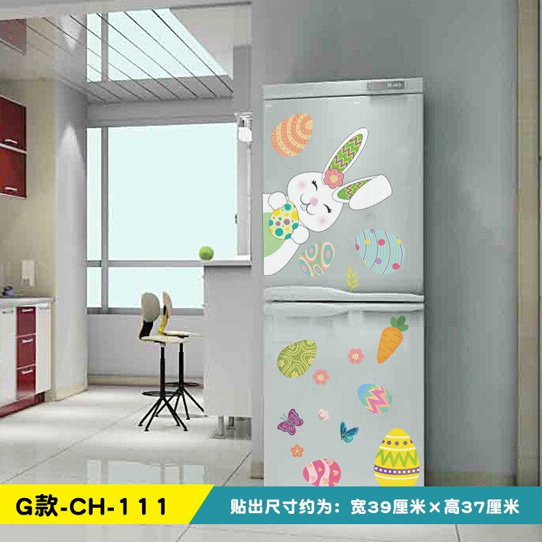 Easter egg decoration wall sticker glass paste mall storefront scene layout window paste poster: G-CH-111