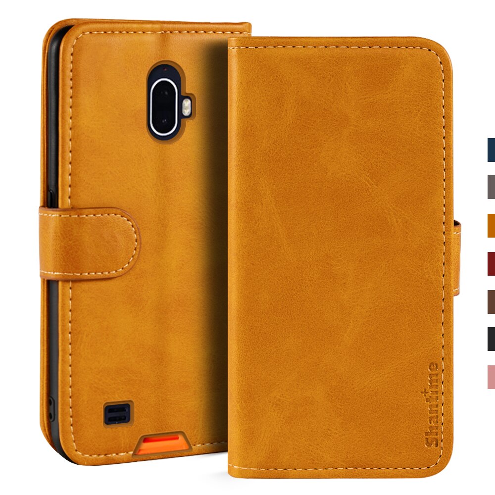 Case For Blackview BV5900 Case Magnetic Wallet Leather Cover For Blackview BV5900 Stand Coque Phone Cases: Light brown