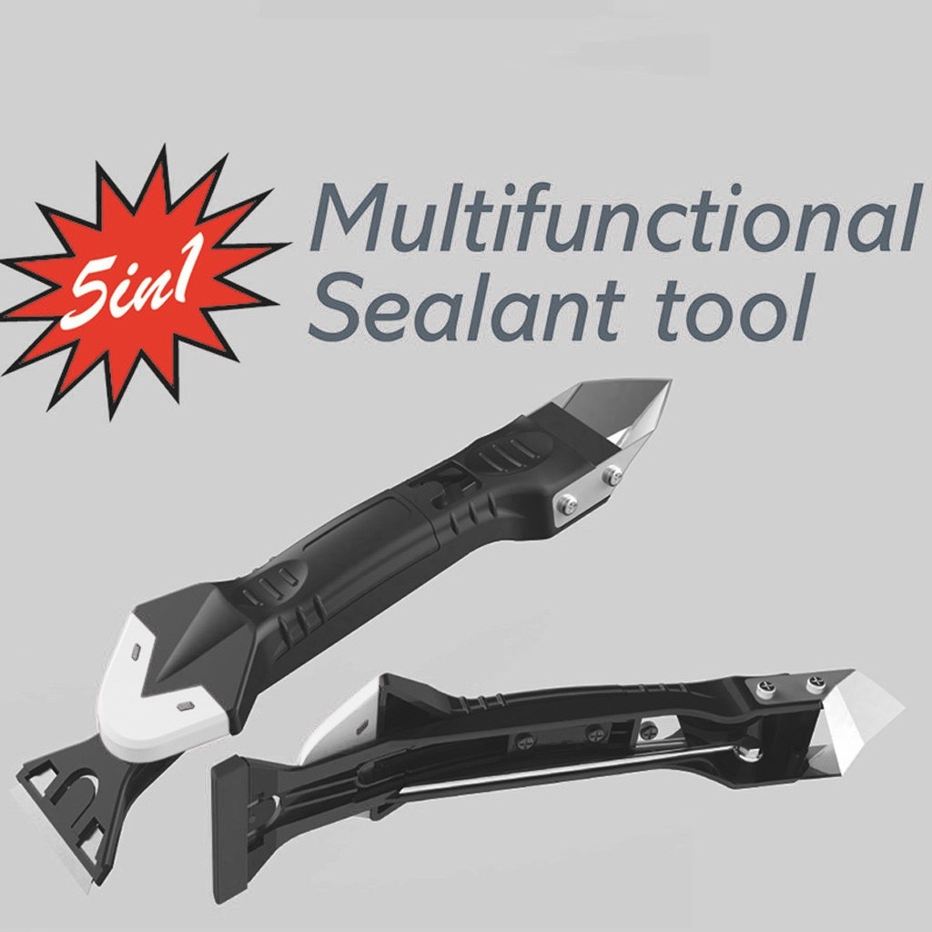 Silicone Remover Scraper Useful 3/5 in 1 Multifunctional Silicone Remover Caulk Finisher Sealant Smooth Scraper Grout Kit Tools
