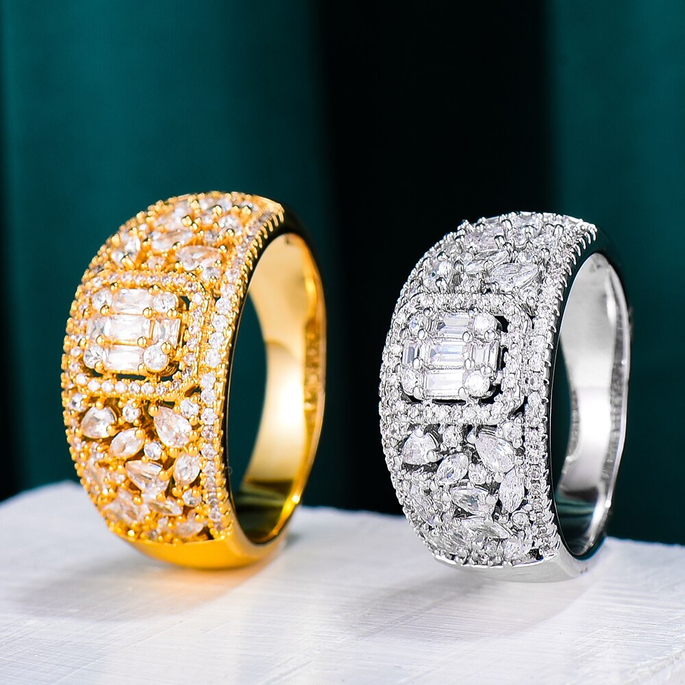 Godki Elegante Geometrische Wedding Band Ringen Voor Vrouwen Cubic Zirkoon Vinger Ringen Kralen Charm Ring Bohemian Strand Sieraden