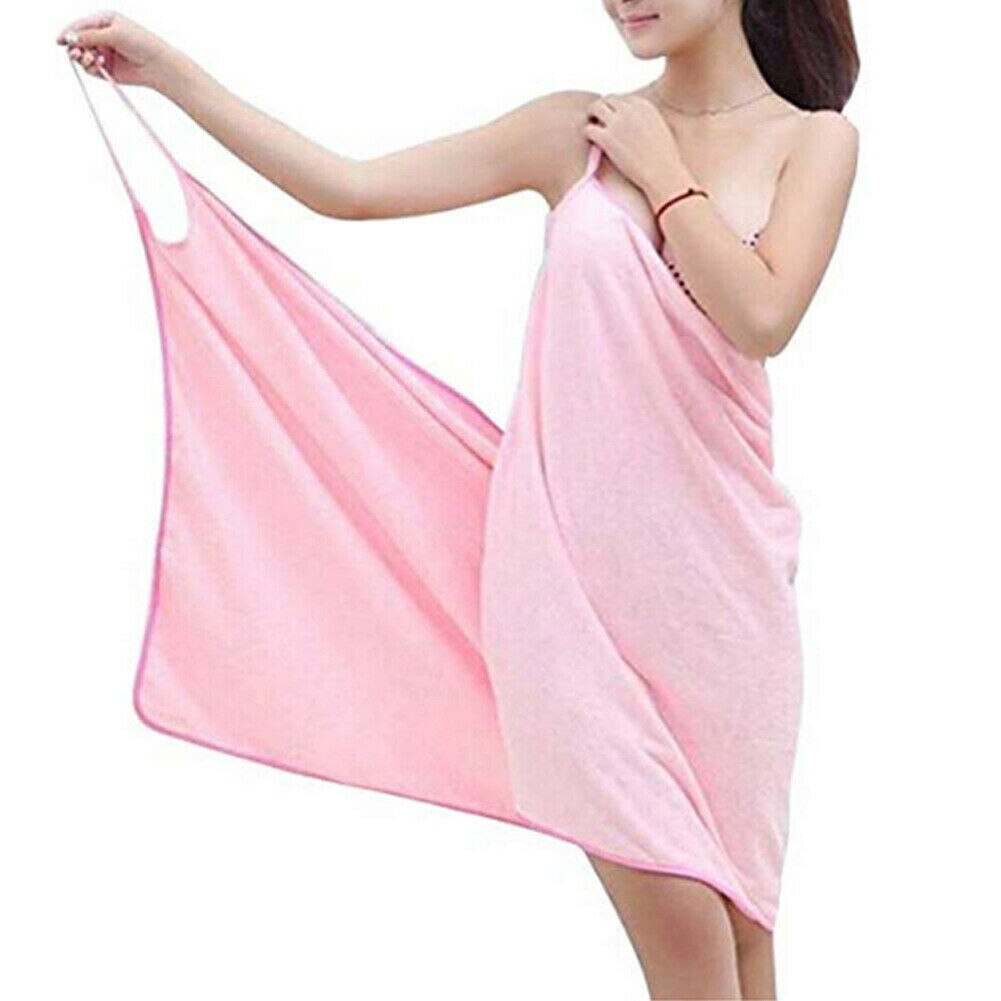 Lady Bath Towel Wearable Fast Drying Beach Women Spa Bathrobe Skirt