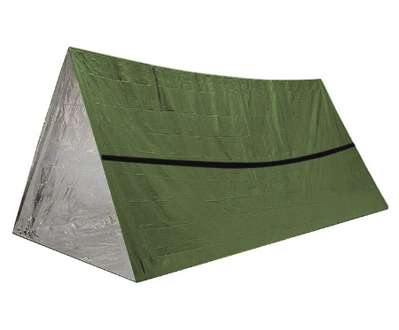 Outdoor Emergency Tent, Survival Blanket, First Aid Blanket, Insulation Blanket, Simple Tent, Sunscreen, Space Blanket: green