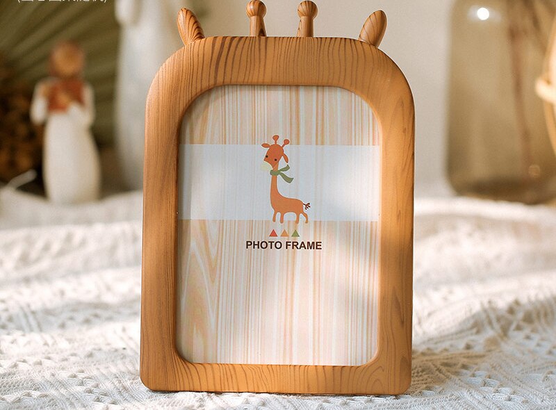 Dierenfotolijst van 7 inch voor kinderen, houtnerf, kinderstijl, cartoonstijl, bureaudecoratie, accessoires  zh448: Stijl 7