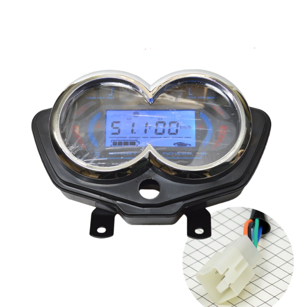 Universal Power Meter SpeedoMeter Dash Instrument Digital for Electric Tricycle Motorcycle Scooter