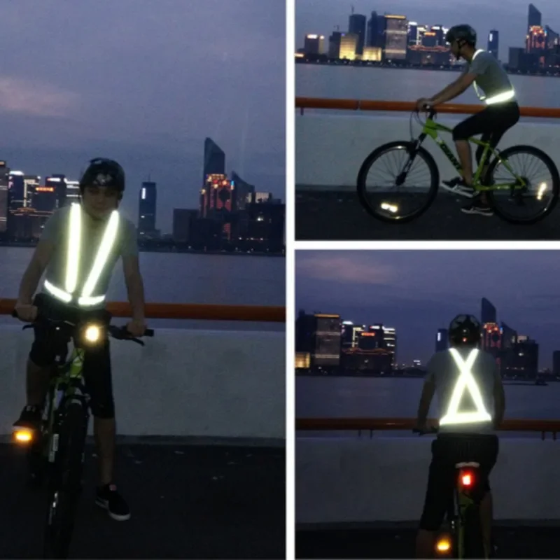 Reflective Vest for Workers Adjustable Harness Reflect Light Vest Belt for Night Riding Jogging Reflective Vests Roadway Safety