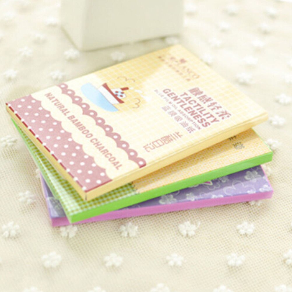 50 Sheets=1Pack Facial Oil Blotting Sheets Face Oil Control Absorbing Film Blotting Paper Cleaning Beauty Makeup Tools