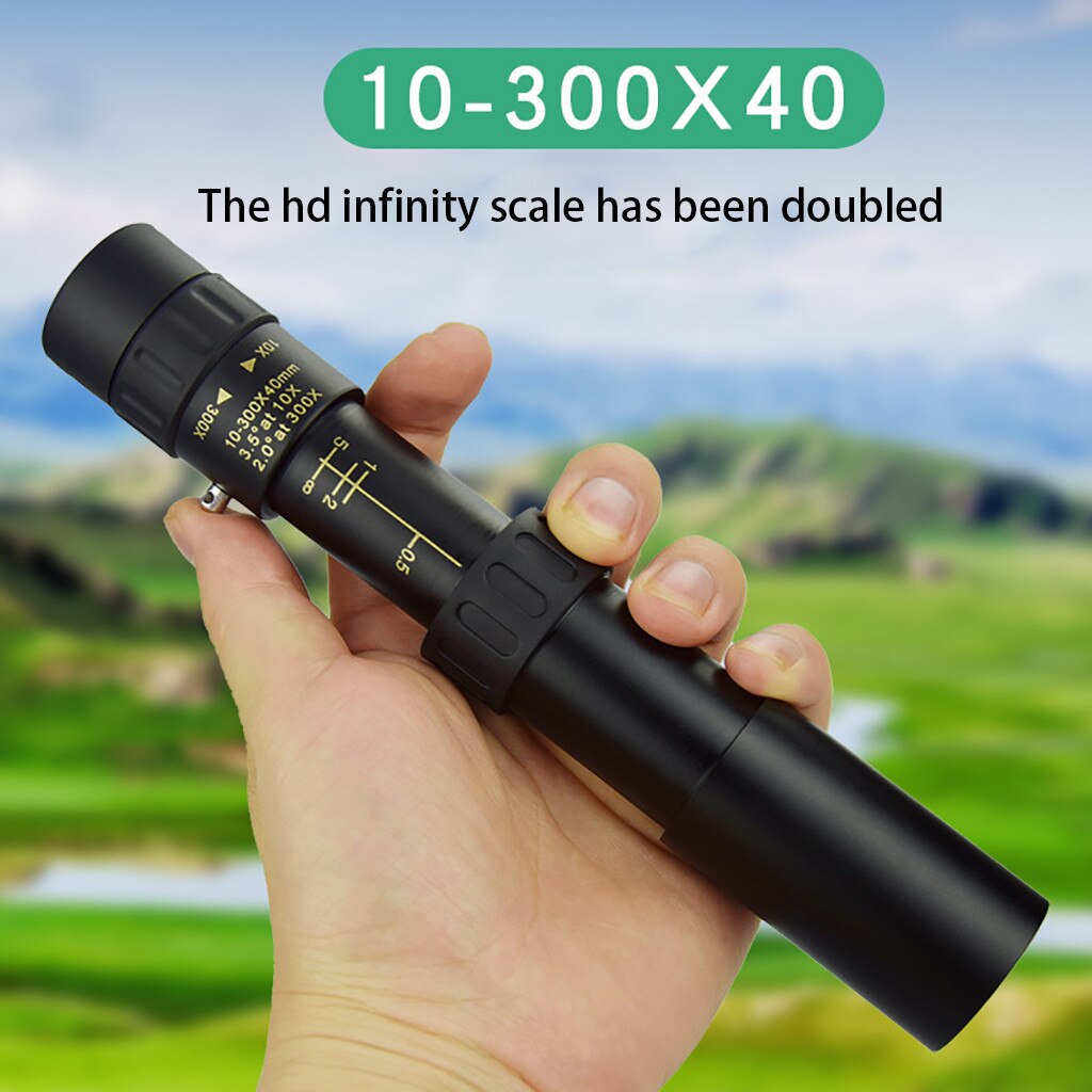 Decoration Vintage 4k 10-300x40mm Super Telephoto Zoom Monocular Telescope Portable For Camping Декор Дома Новый Год#11