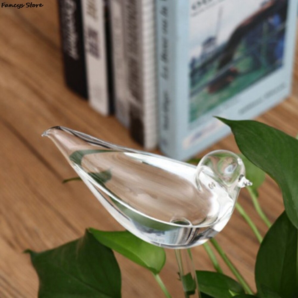 1 Automatic Flower Watering Device Plant Waterer Self Watering Globes Bird Mushroom Shape Hand Blown Clear Glass Bulbs