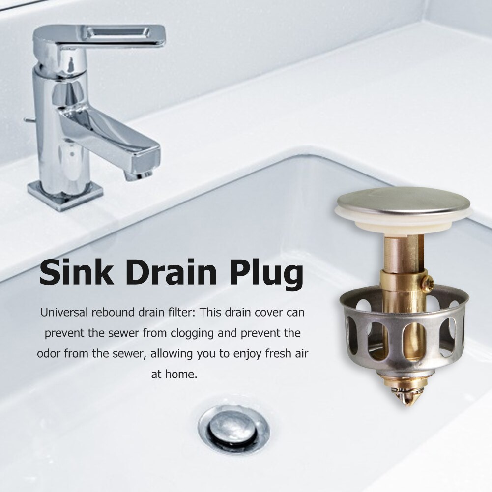 Replacement Wash Basin Pop Up Sink Drain Plug Bathtub Bounce Drain Stopper