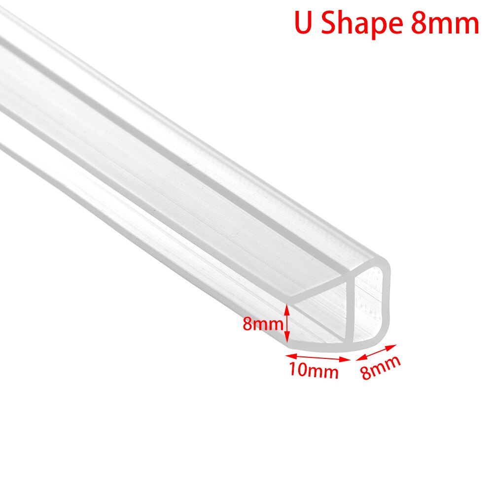 1M 6-12mm F U h Shape Sealing Strips Silicone Rubber Seal Strip Window Seal Glass Door Weatherstrip Hardware Bathroom Accessarie: U Shape 8mm