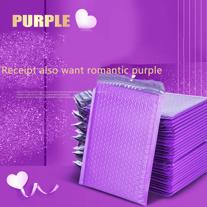 50 Enveloppes Rembourrées à Bulles Auto-adhésives Violet - 18 X 23 Cm, Pour Envoi Et Emballage