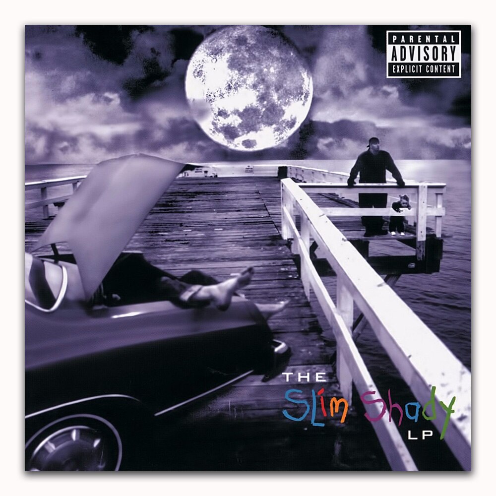 Z0252 Posters En Prints Eminem Slim Shady Rap Hip Hop Music Cover Inch Art Poster Canvas Schilderij Home Decor: 45x45 cm No frame